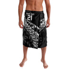 New Zealand Lawn Bowls Custom Lavalava Black Maori Warrior Tribal Silver Fern - Aussie Hoodie