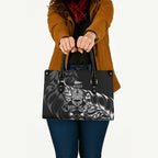 New Zealand Lawn Bowls Leather Bag Black Maori Warrior Tribal Silver Fern - Aussie Hoodie