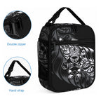 New Zealand Lawn Bowls Lunch Bag Black Maori Warrior Tribal Silver Fern
