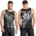 New Zealand Lawn Bowls Custom Men Tank Top Black Maori Warrior Tribal Silver Fern - Aussie Hoodie