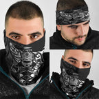 New Zealand Lawn Bowls Neck Gaiter Black Maori Warrior Tribal Silver Fern - Aussie Hoodie