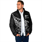 New Zealand Lawn Bowls Custom Padded Jacket Black Maori Warrior Tribal Silver Fern - Aussie Hoodie