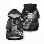 New Zealand Lawn Bowls Custom Pet Hoodie Black Maori Warrior Tribal Silver Fern