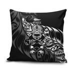 New Zealand Lawn Bowls Pillow Cover Black Maori Warrior Tribal Silver Fern - Aussie Hoodie