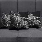 New Zealand Lawn Bowls Pillow Cover Black Maori Warrior Tribal Silver Fern - Aussie Hoodie