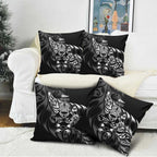 New Zealand Lawn Bowls Pillow Cover Black Maori Warrior Tribal Silver Fern - Aussie Hoodie