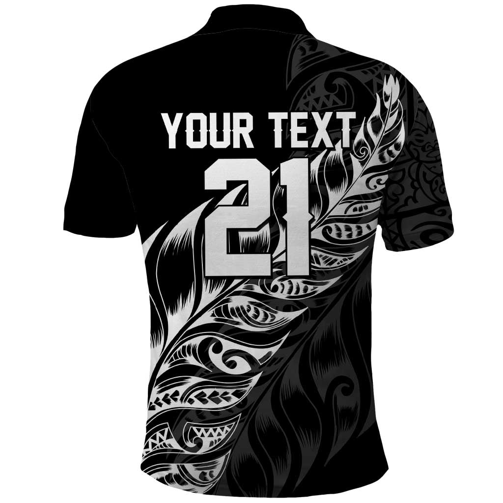 New Zealand Lawn Bowls Custom Polo Shirt Black Maori Warrior Tribal Silver Fern - Aussie Hoodie