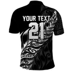 New Zealand Lawn Bowls Custom Polo Shirt Black Maori Warrior Tribal Silver Fern - Aussie Hoodie