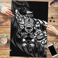 New Zealand Lawn Bowls Puzzle Black Maori Warrior Tribal Silver Fern - Aussie Hoodie