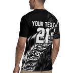 New Zealand Lawn Bowls Custom Rugby Jersey Black Maori Warrior Tribal Silver Fern - Aussie Hoodie