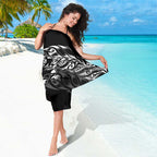 New Zealand Lawn Bowls Sarong Black Maori Warrior Tribal Silver Fern - Aussie Hoodie