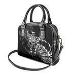 New Zealand Lawn Bowls Shoulder Handbag Black Maori Warrior Tribal Silver Fern - Aussie Hoodie