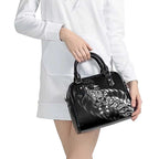 New Zealand Lawn Bowls Shoulder Handbag Black Maori Warrior Tribal Silver Fern - Aussie Hoodie