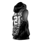New Zealand Lawn Bowls Custom Sleeveless Hoodie Black Maori Warrior Tribal Silver Fern - Aussie Hoodie