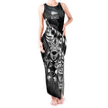 New Zealand Lawn Bowls Custom Tank Maxi Dress Black Maori Warrior Tribal Silver Fern - Aussie Hoodie