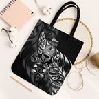 New Zealand Lawn Bowls Tote Bag Black Maori Warrior Tribal Silver Fern - Aussie Hoodie