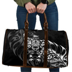 New Zealand Lawn Bowls Travel Bag Black Maori Warrior Tribal Silver Fern - Aussie Hoodie