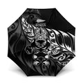 New Zealand Lawn Bowls Umbrella Black Maori Warrior Tribal Silver Fern - Aussie Hoodie