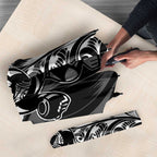 New Zealand Lawn Bowls Umbrella Black Maori Warrior Tribal Silver Fern - Aussie Hoodie