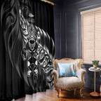 New Zealand Lawn Bowls Window Curtain Black Maori Warrior Tribal Silver Fern - Aussie Hoodie
