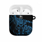New Zealand Lawn Bowls AirPods Case Blue Maori Warrior Tribal Silver Fern - Aussie Hoodie