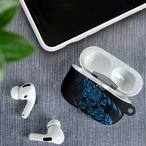 New Zealand Lawn Bowls AirPods Case Blue Maori Warrior Tribal Silver Fern - Aussie Hoodie