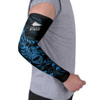 New Zealand Lawn Bowls Custom Arm Sleeves Blue Maori Warrior Tribal Silver Fern - Aussie Hoodie