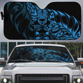 New Zealand Lawn Bowls Auto Sun Shade Blue Maori Warrior Tribal Silver Fern - Aussie Hoodie