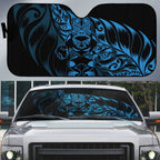 New Zealand Lawn Bowls Auto Sun Shade Blue Maori Warrior Tribal Silver Fern - Aussie Hoodie