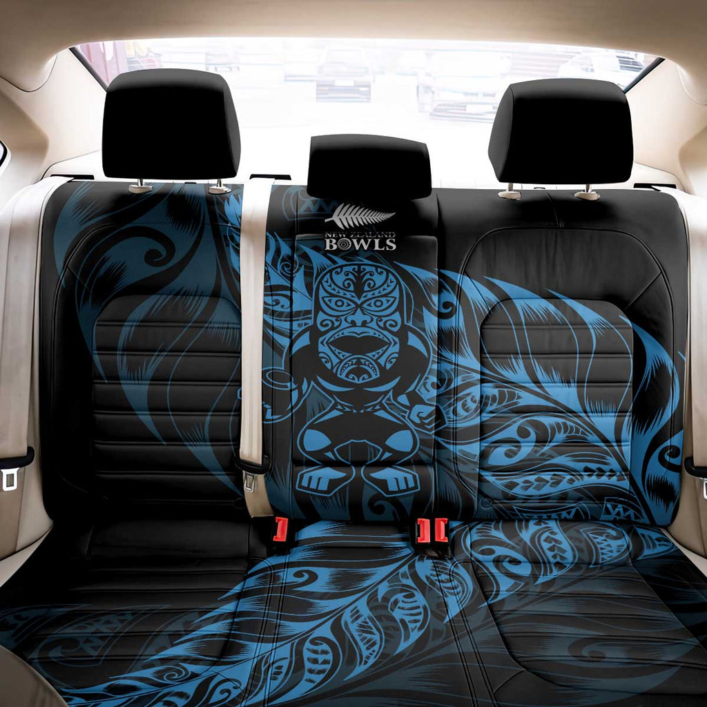 New Zealand Lawn Bowls Back Car Seat Cover Blue Maori Warrior Tribal Silver Fern - Aussie Hoodie