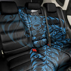 New Zealand Lawn Bowls Back Car Seat Cover Blue Maori Warrior Tribal Silver Fern - Aussie Hoodie