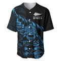 New Zealand Lawn Bowls Custom Baseball Jersey Blue Maori Warrior Tribal Silver Fern - Aussie Hoodie