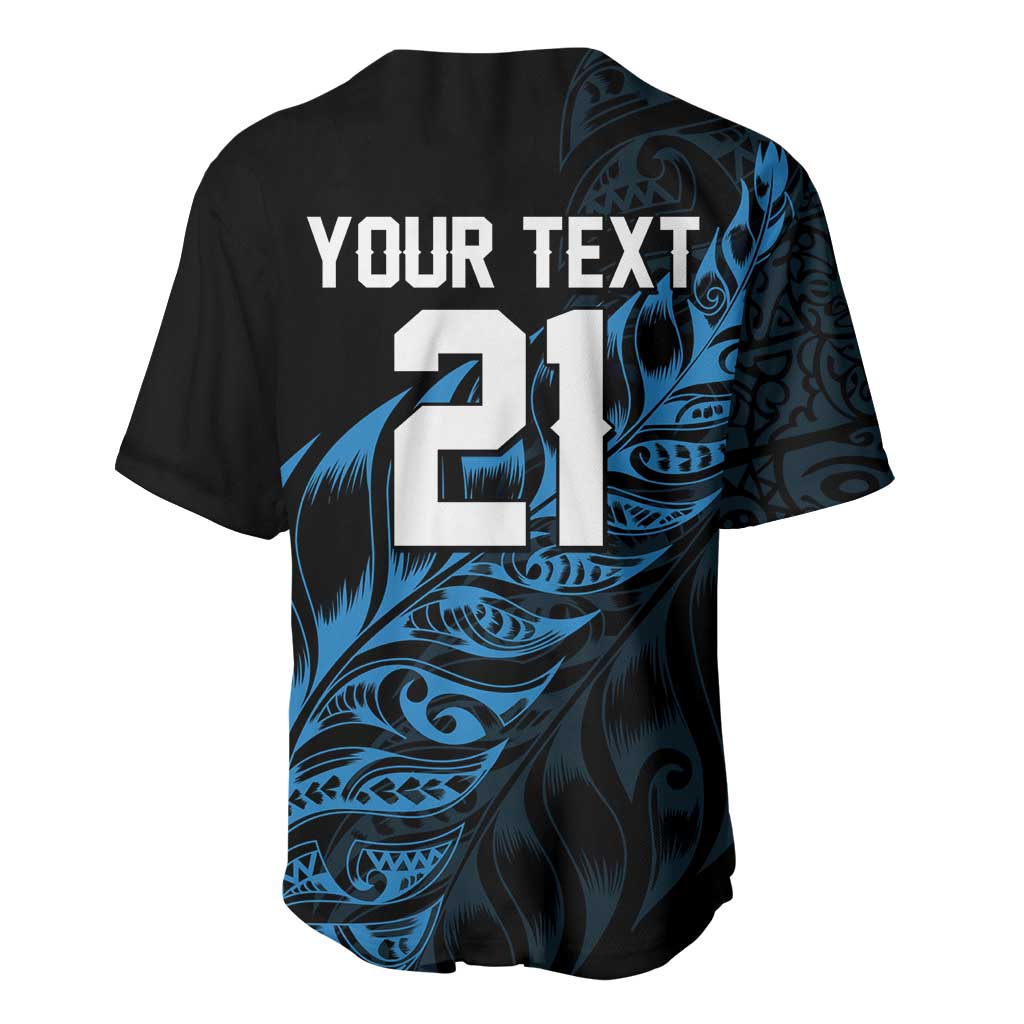 New Zealand Lawn Bowls Custom Baseball Jersey Blue Maori Warrior Tribal Silver Fern - Aussie Hoodie