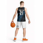 New Zealand Lawn Bowls Custom Basketball Jersey Blue Maori Warrior Tribal Silver Fern - Aussie Hoodie