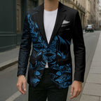 New Zealand Lawn Bowls Custom Blazer Blue Maori Warrior Tribal Silver Fern - Aussie Hoodie