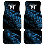 New Zealand Lawn Bowls Custom Car Mats Blue Maori Warrior Tribal Silver Fern - Aussie Hoodie