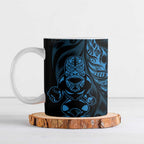 New Zealand Lawn Bowls Custom Ceramic Mug Blue Maori Warrior Tribal Silver Fern - Aussie Hoodie