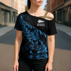 New Zealand Lawn Bowls Custom Cross Shoulder Shirt Blue Maori Warrior Tribal Silver Fern - Aussie Hoodie