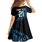 New Zealand Lawn Bowls Custom Family Matching Mermaid Dress and Hawaiian Shirt Blue Maori Warrior Tribal Silver Fern - Aussie Hoodie