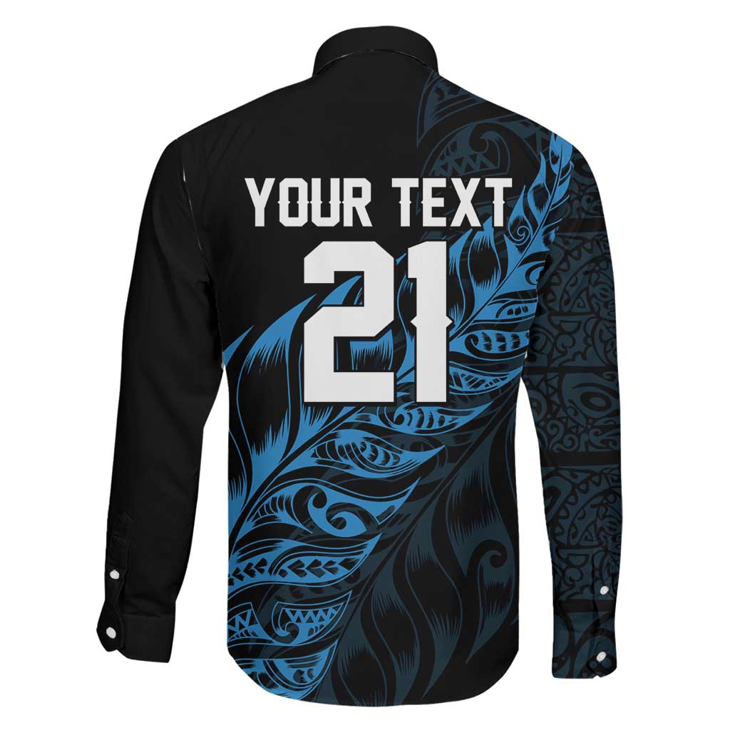 New Zealand Lawn Bowls Custom Family Matching Puletasi and Hawaiian Shirt Blue Maori Warrior Tribal Silver Fern - Aussie Hoodie