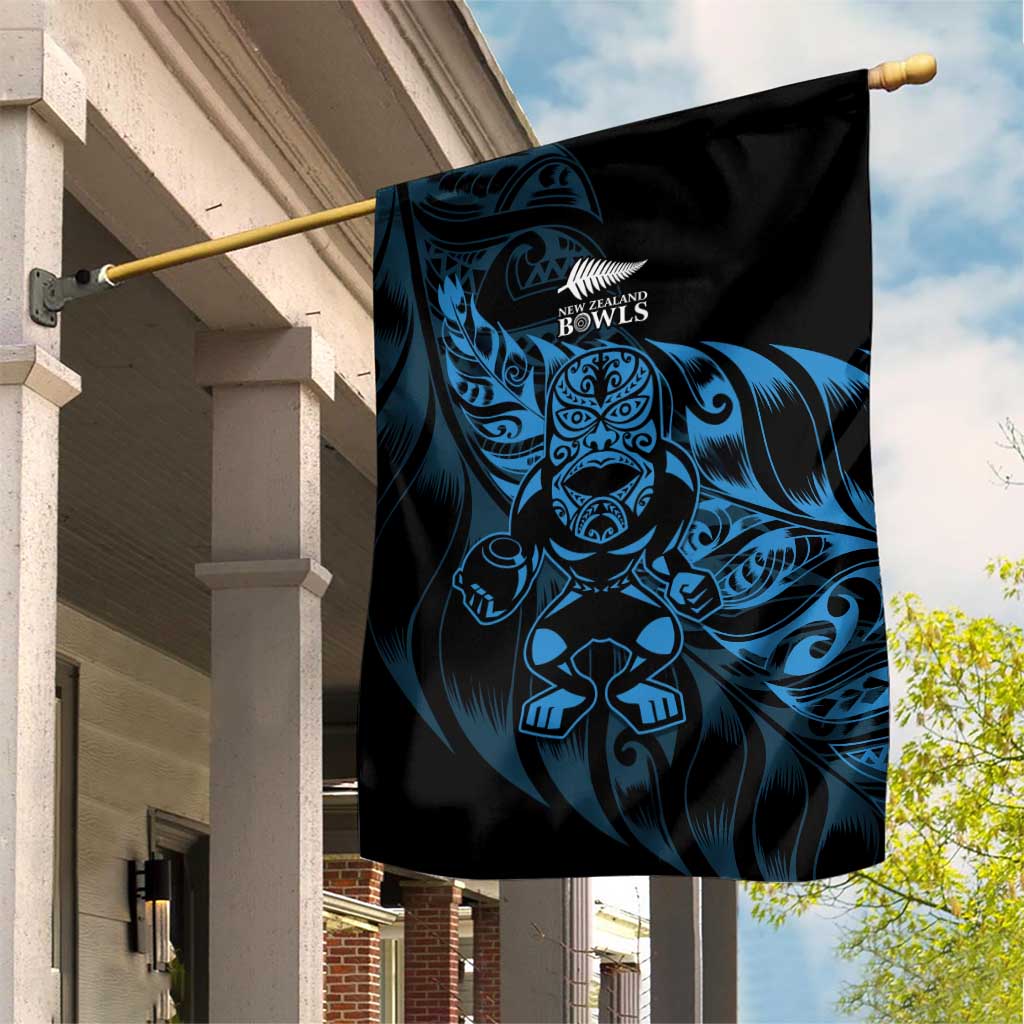 New Zealand Lawn Bowls Garden Flag Blue Maori Warrior Tribal Silver Fern - Aussie Hoodie