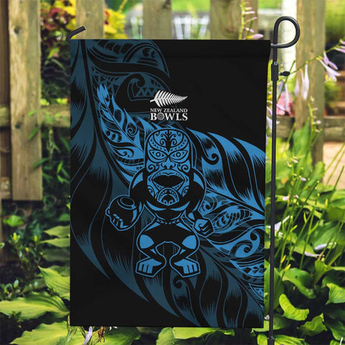 New Zealand Lawn Bowls Garden Flag Blue Maori Warrior Tribal Silver Fern - Aussie Hoodie