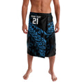 New Zealand Lawn Bowls Custom Lavalava Blue Maori Warrior Tribal Silver Fern - Aussie Hoodie