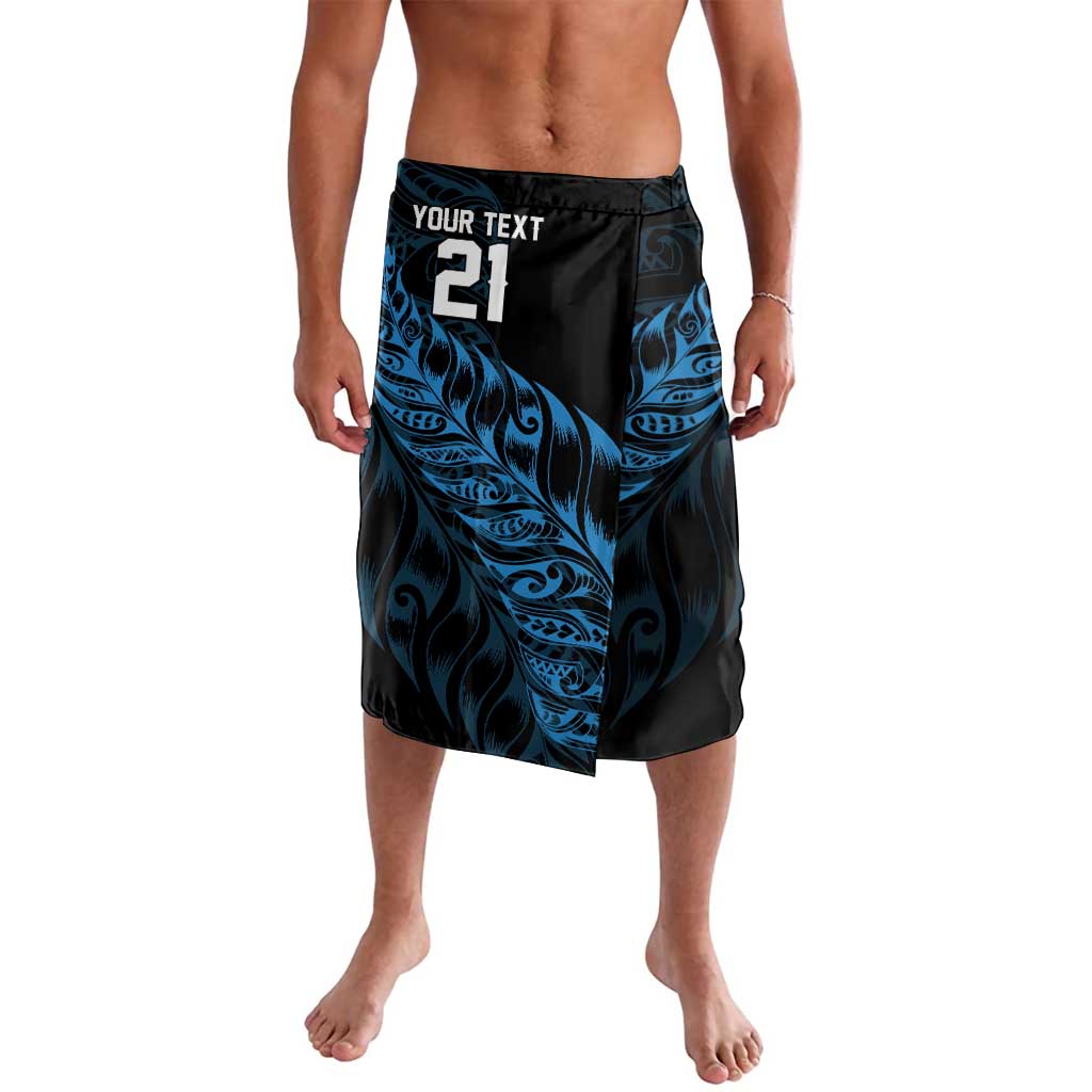 New Zealand Lawn Bowls Custom Lavalava Blue Maori Warrior Tribal Silver Fern - Aussie Hoodie