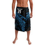 New Zealand Lawn Bowls Custom Lavalava Blue Maori Warrior Tribal Silver Fern - Aussie Hoodie