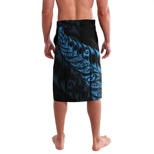 New Zealand Lawn Bowls Custom Lavalava Blue Maori Warrior Tribal Silver Fern - Aussie Hoodie