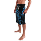 New Zealand Lawn Bowls Custom Lavalava Blue Maori Warrior Tribal Silver Fern - Aussie Hoodie