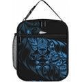 New Zealand Lawn Bowls Lunch Bag Blue Maori Warrior Tribal Silver Fern
