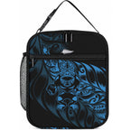 New Zealand Lawn Bowls Lunch Bag Blue Maori Warrior Tribal Silver Fern