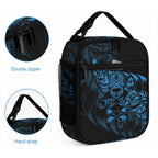 New Zealand Lawn Bowls Lunch Bag Blue Maori Warrior Tribal Silver Fern